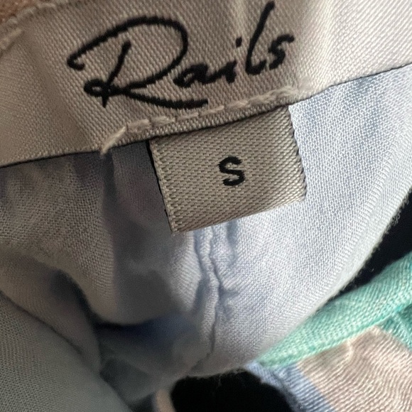 Rails Womens Ari Dress Small Blue Jamaica Stripe Spaghetti Strap Sundress - Picture 7 of 8